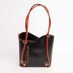 Italian Leather Leather Goods Musetta Black Shoulder Bag