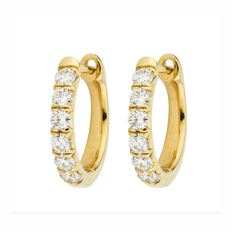 JudeFrances Earring Charms "Jude" Diamond Pave Hoop Earrings