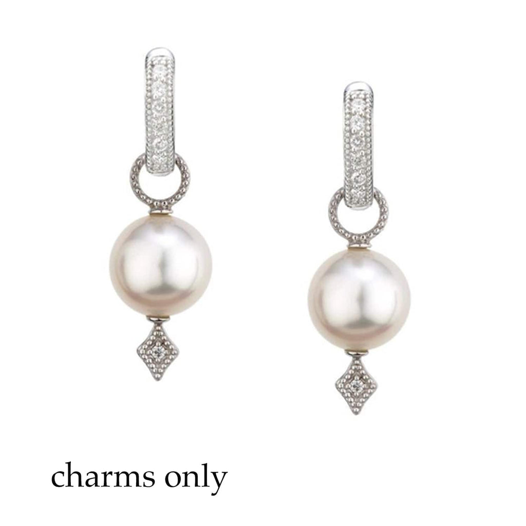 JudeFrances Earring Charms Lisse Pearl 18k Earring Charms