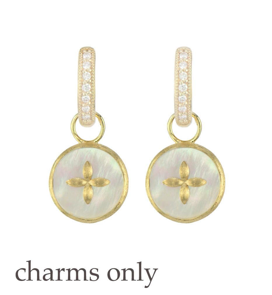JudeFrances Earring Charms Moroccan Cross Mother of Pearl Charms