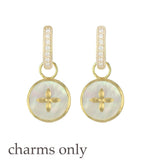 JudeFrances Earring Charms Moroccan Cross Mother of Pearl Charms