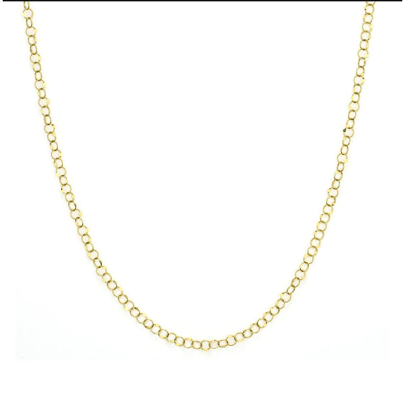 JudeFrances Necklaces 18" Hammered 18K Circle Chain