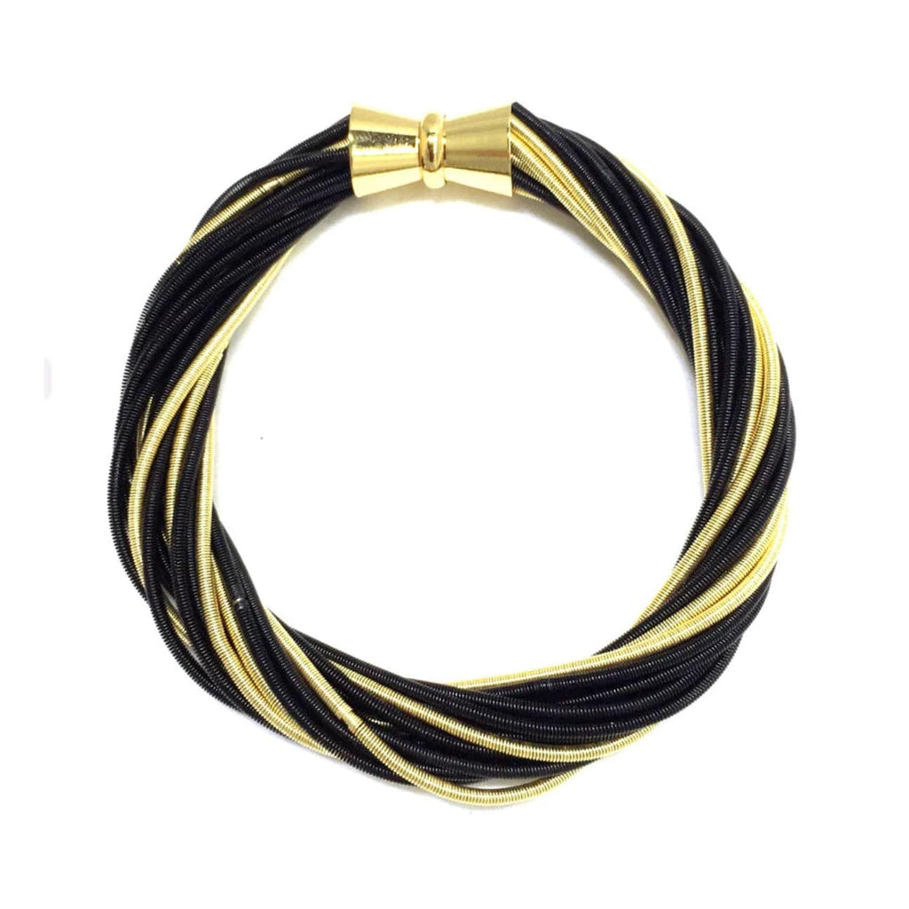 Sea Lily Bracelets Black/Gold Twist Wire Bracelet