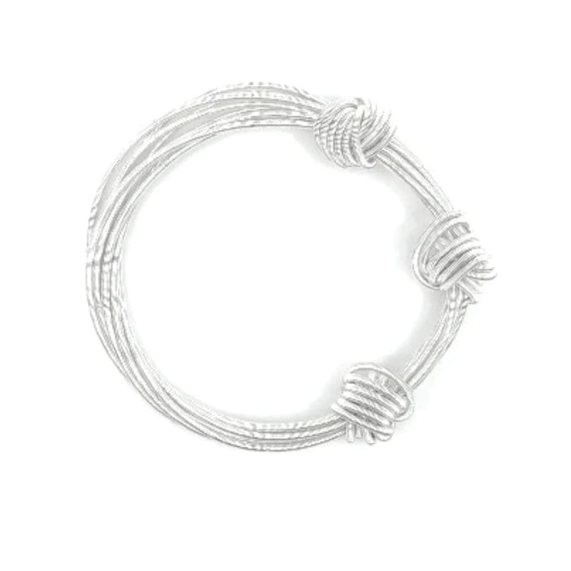 Sea Lily Bracelets Bright Silver Tone Piano Wire Knot Bracelet