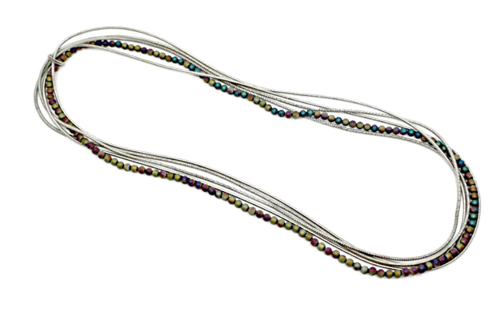Sea Lily Bracelets Bronze Iridescent Piano Wire Necklace