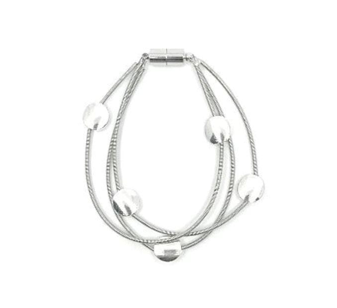 Sea Lily Bracelets Siver Disc Piano Wire Bracelet
