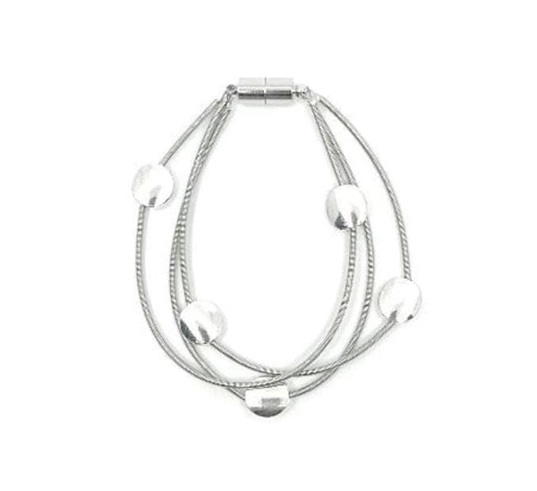 Sea Lily Bracelets Siver Disc Piano Wire Bracelet