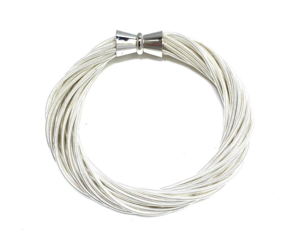 Sea Lily Bracelets White Twist Piano Wire Bracelet