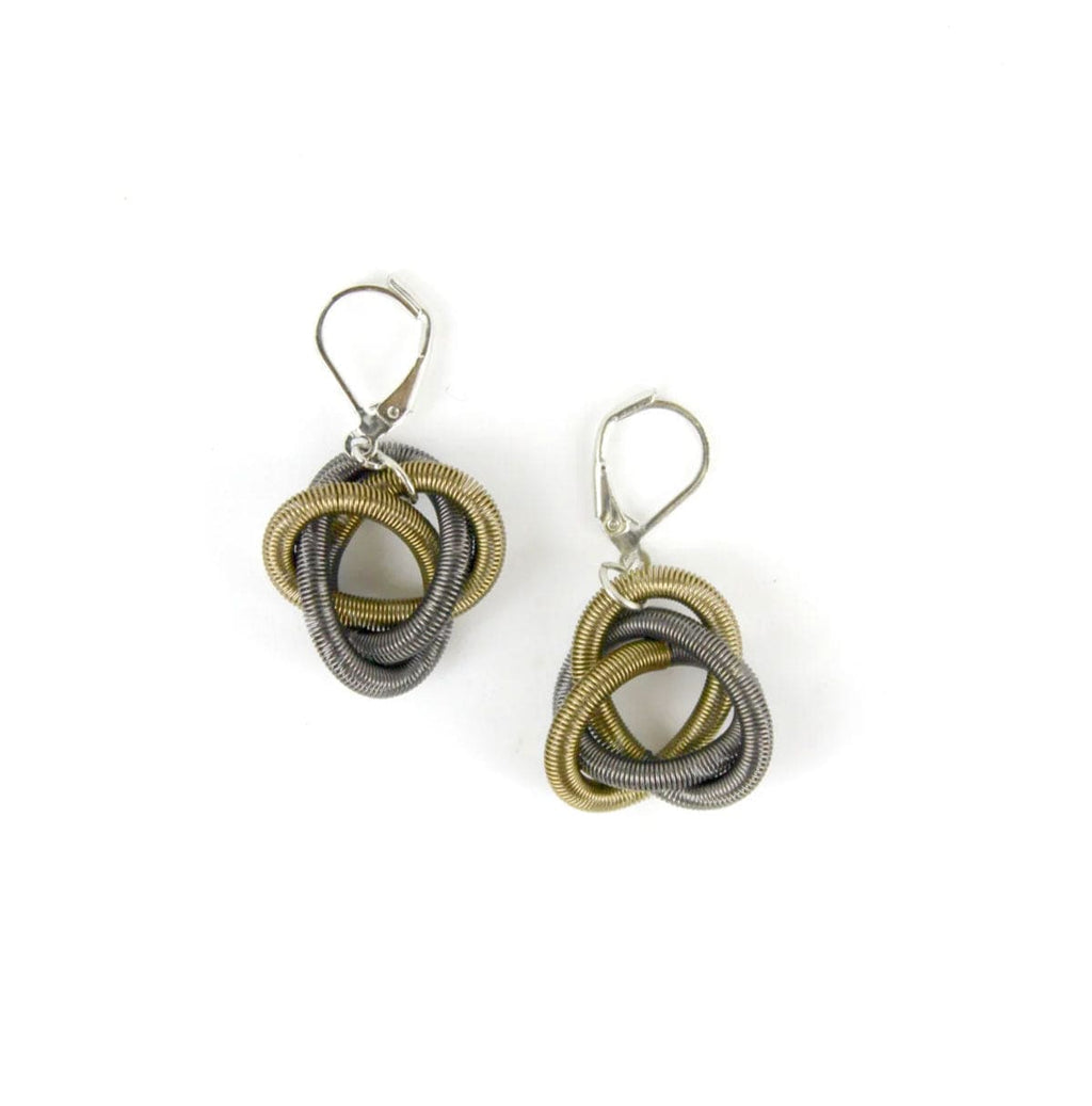Sea Lily Earrings Bronze Slate Floating Knot Earring