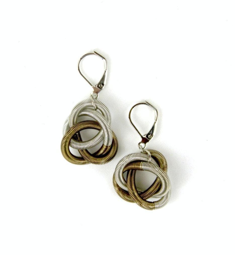 Silver & Bronze Twisted Loop Earrings – Lynne Goldman Elements