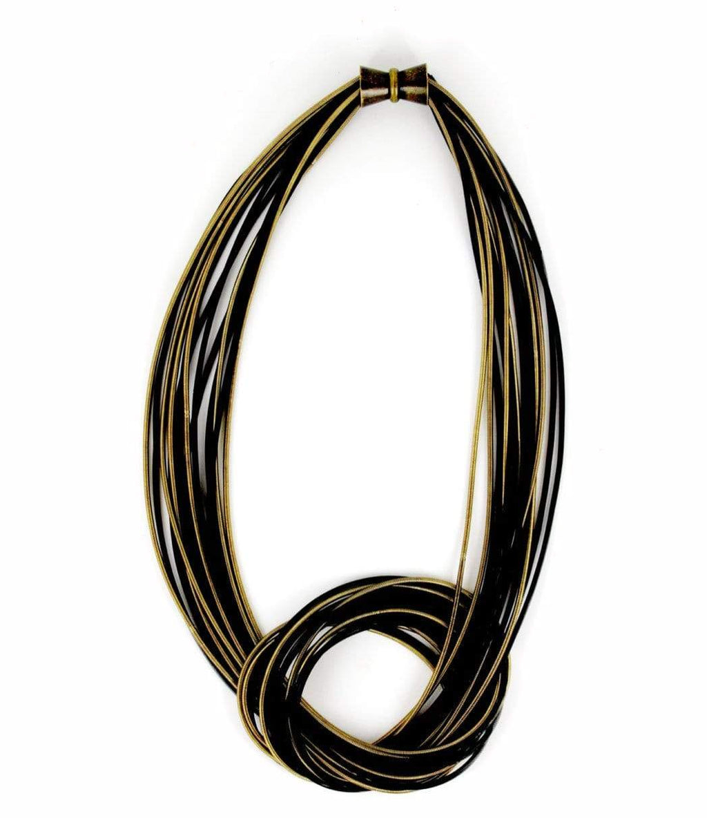 Sea Lily Necklaces Black/Bronze Large Knot Necklace