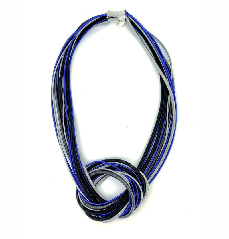 Sea Lily Necklaces Blue Black Large Knot Necklace