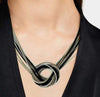Sea Lily Necklaces Piano Wire Black/Silver Multi Large Knot Necklace