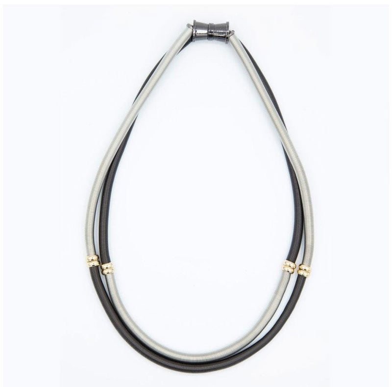 Sea Lily Necklaces Silver/BlackPiano Wire Necklace