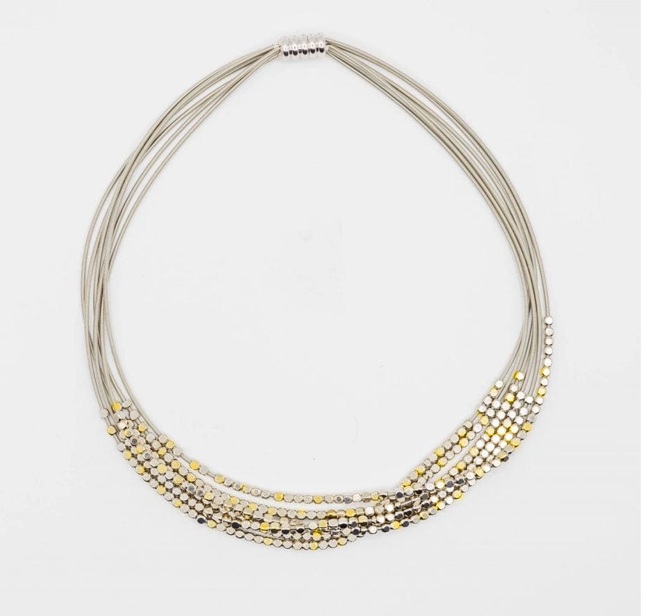Sea Lily Necklaces Silver/Gold Tone Beaded Piano Wire necklace