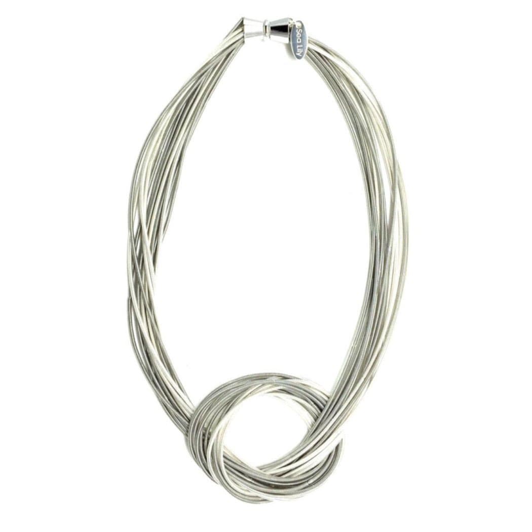 Sea Lily Necklaces Silver & White Knot Nk