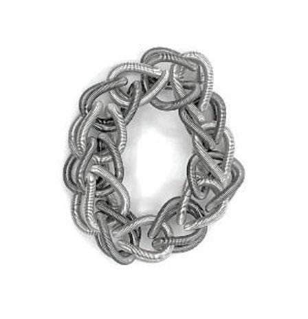 SeaLily Bracelets Silver/Slate Chain Link Bracelet