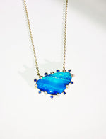 Suzy Landa Necklaces Opal Sapphire Diamond Necklace