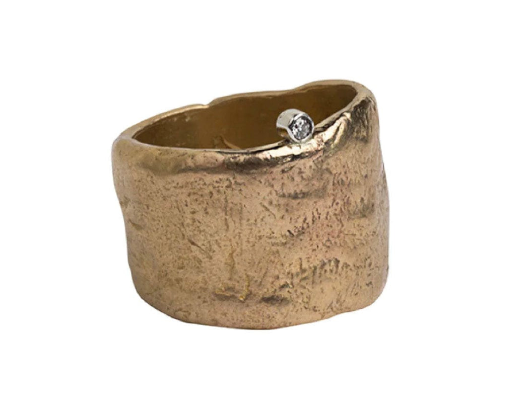 Waxing Poetic Rings Diamond & Bronze Relic Ring